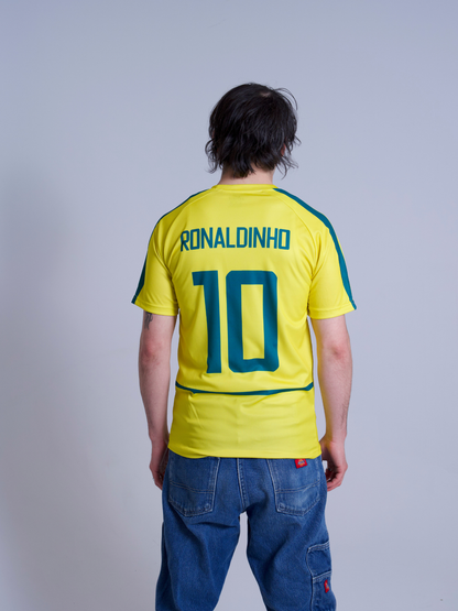 Brasil, 2002,Home Jersey,  Ronaldinho, 10