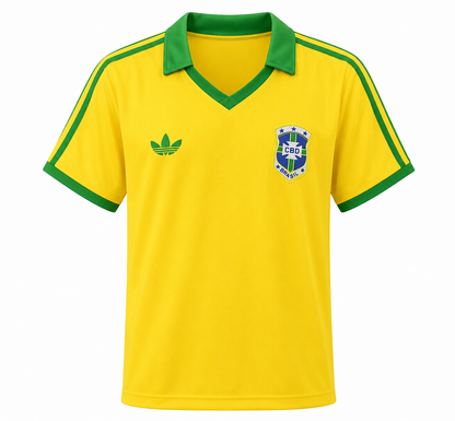 Brazil 1977 Yellow Home Jersey Retro - Offside NY