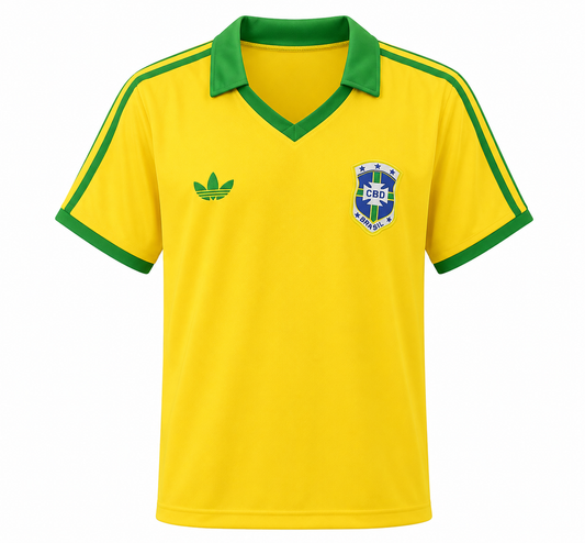 Brazil 1977 Yellow Home Jersey Retro - Offside NY