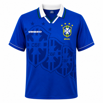 Brazil 1996 Blue Away Jersey Retro - Offside NY
