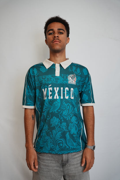 México Teal Football Polo
