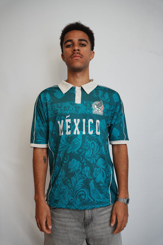 México Teal Football Polo