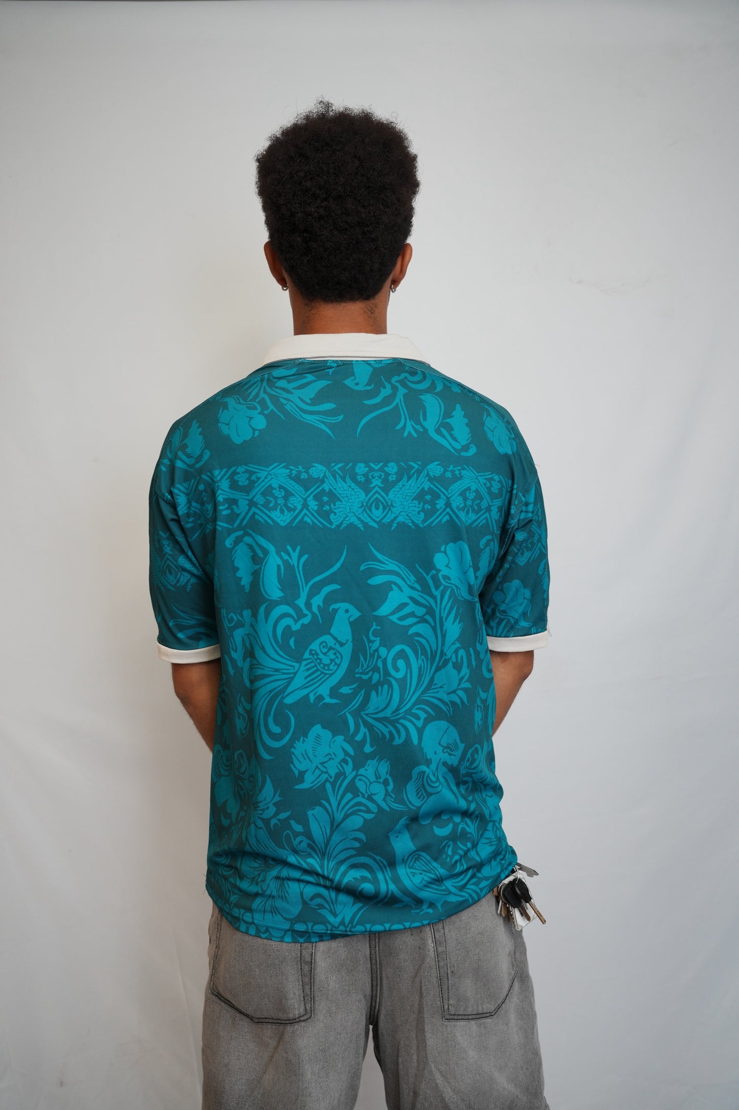 México Teal Football Polo