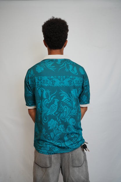 México Teal Football Polo
