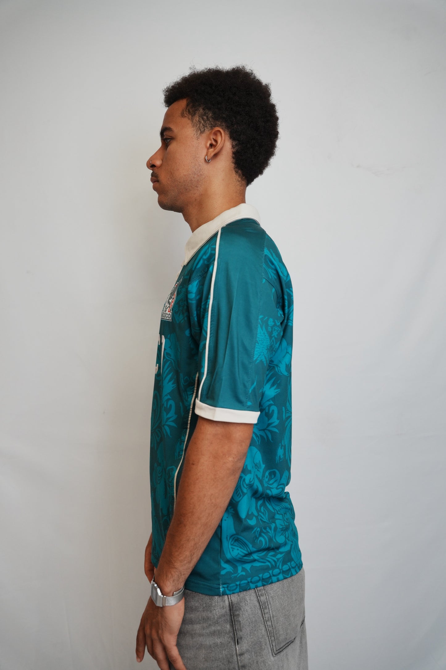México Teal Football Polo