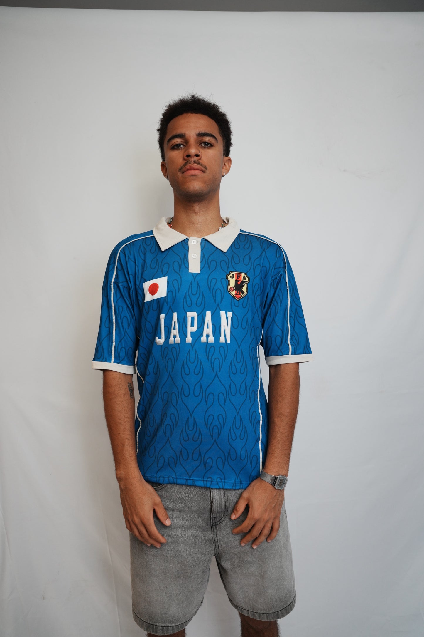 Japan Blue Football Polo