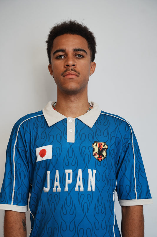 Japan Blue Football Polo
