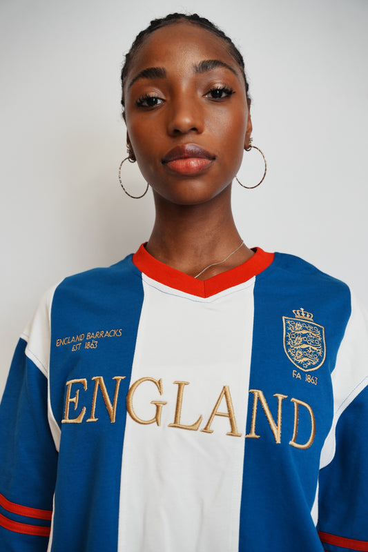 England Striped Crewneck Football Sweatshirt - Offside NY