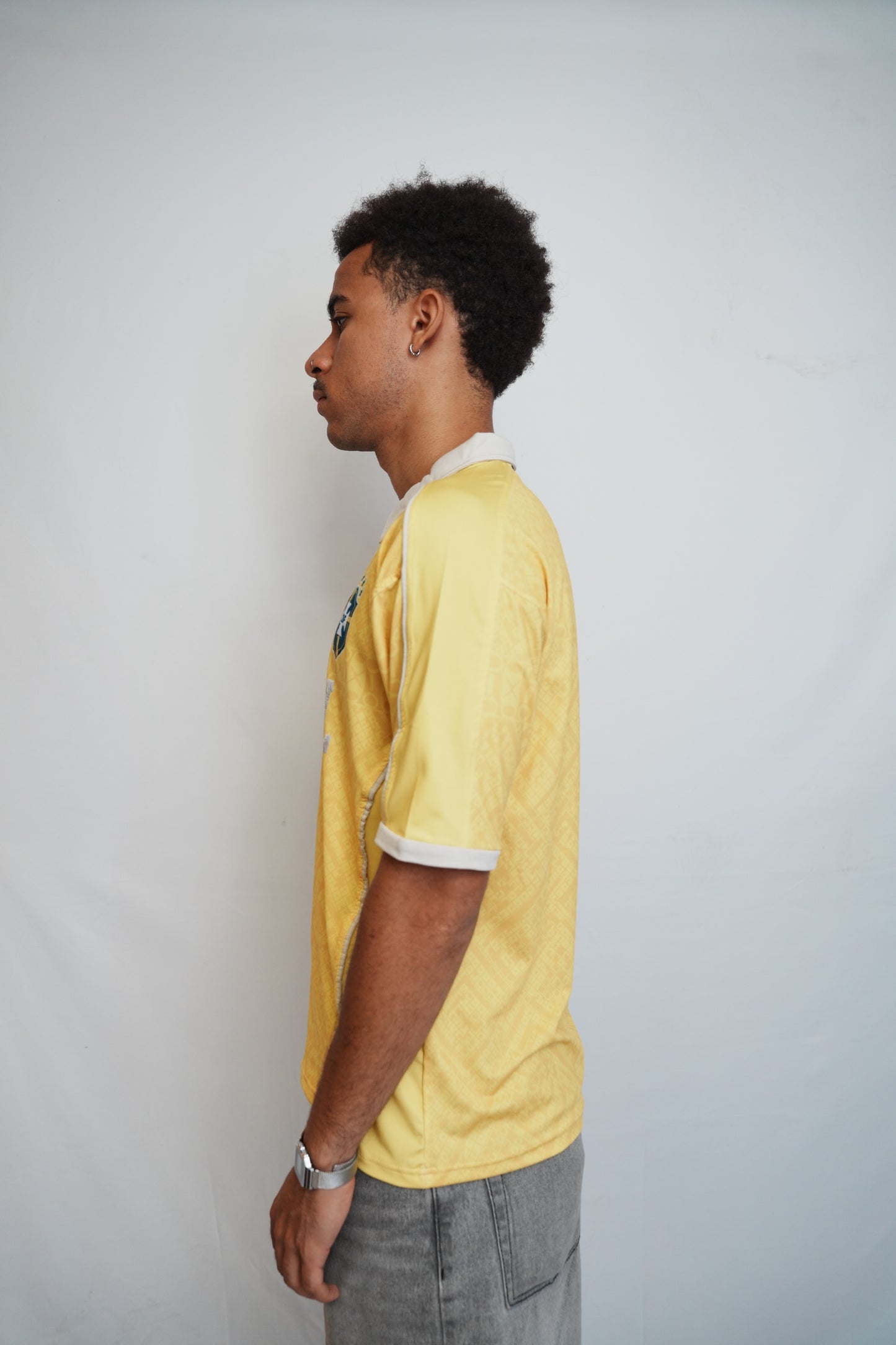 Brasil Yellow Football Polo