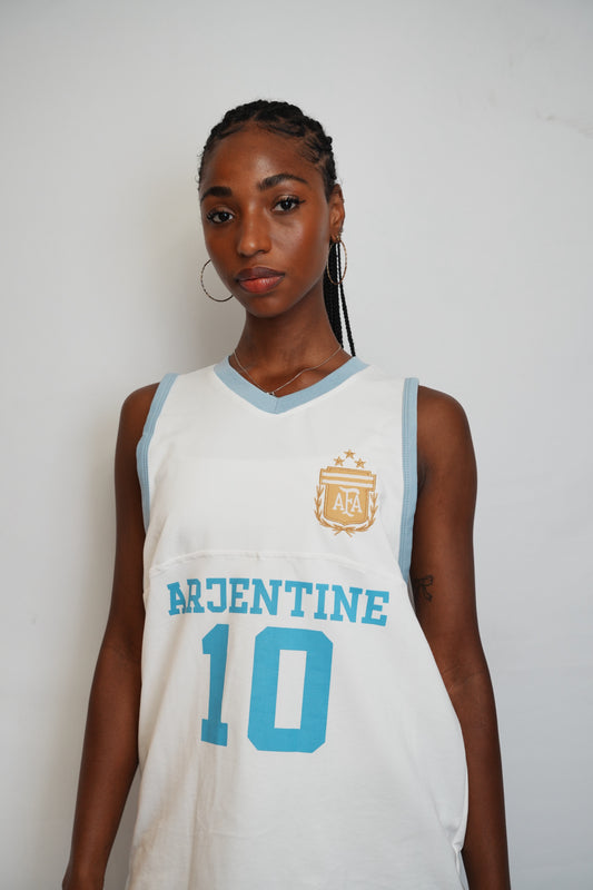 Argentina White Football Tank Top - Offside NY