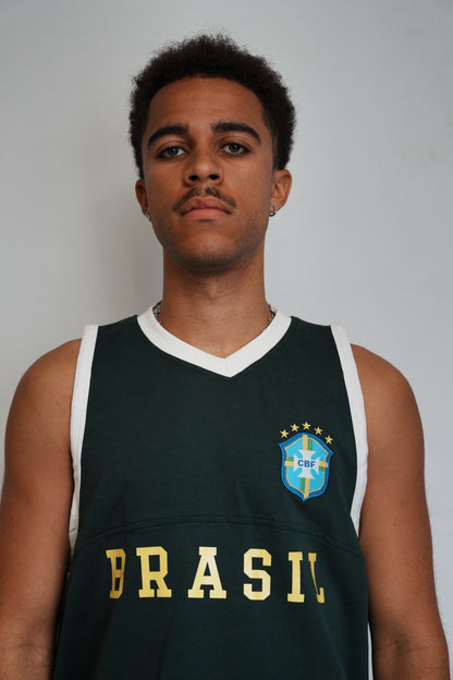 Brasil Green Football Tank Top
