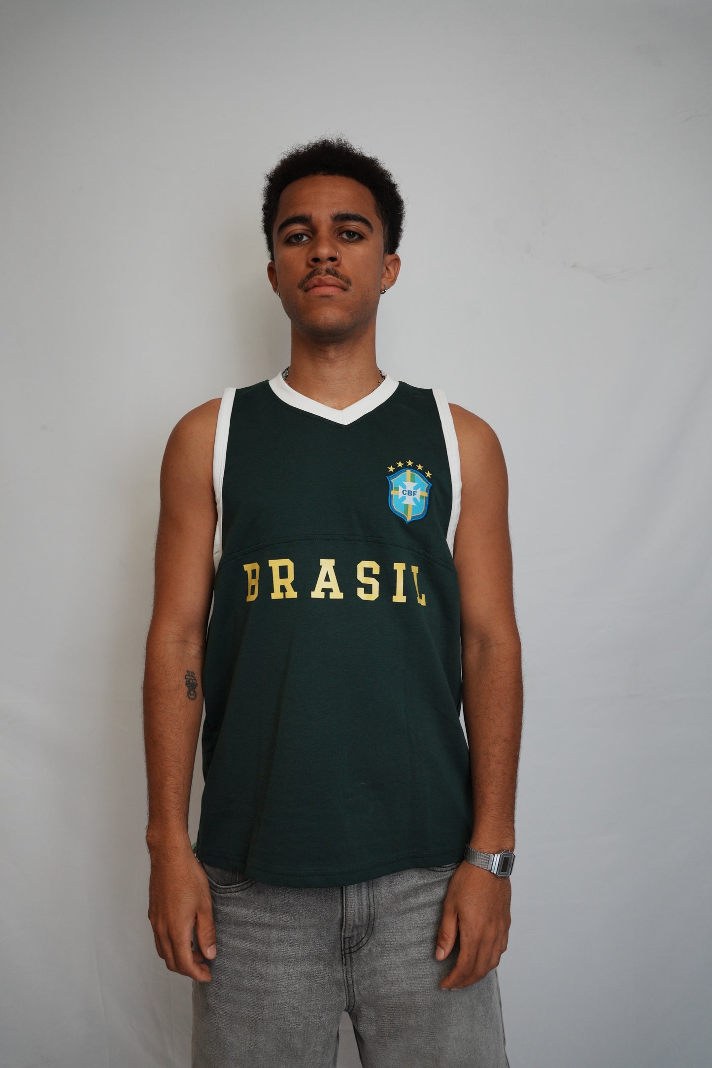 Brasil Green Football Tank Top