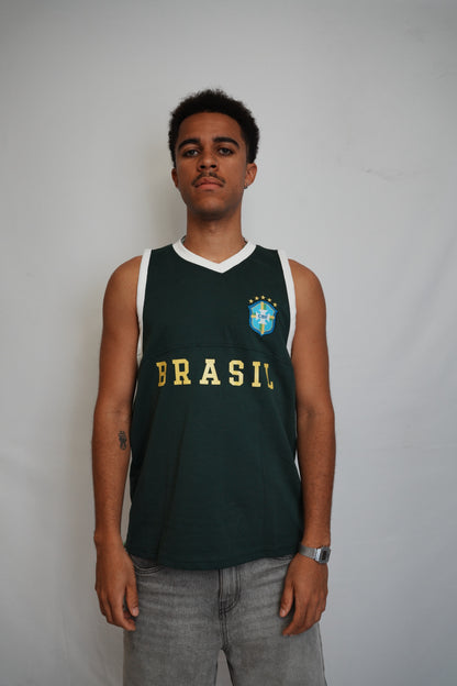 Brasil Green Football Tank Top