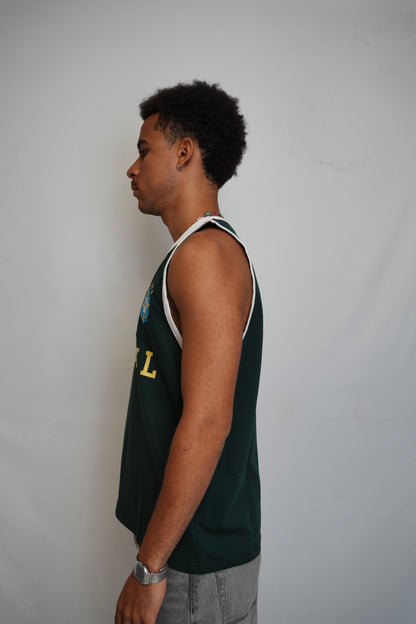 Brasil Green Football Tank Top