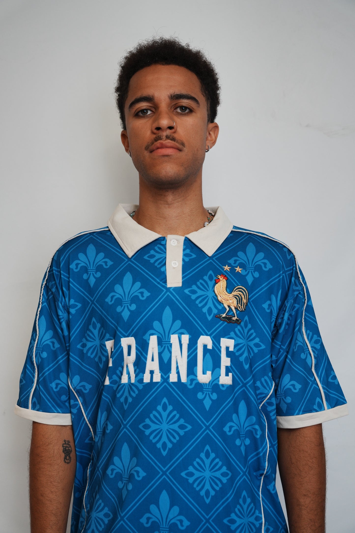France Blue Football Polo