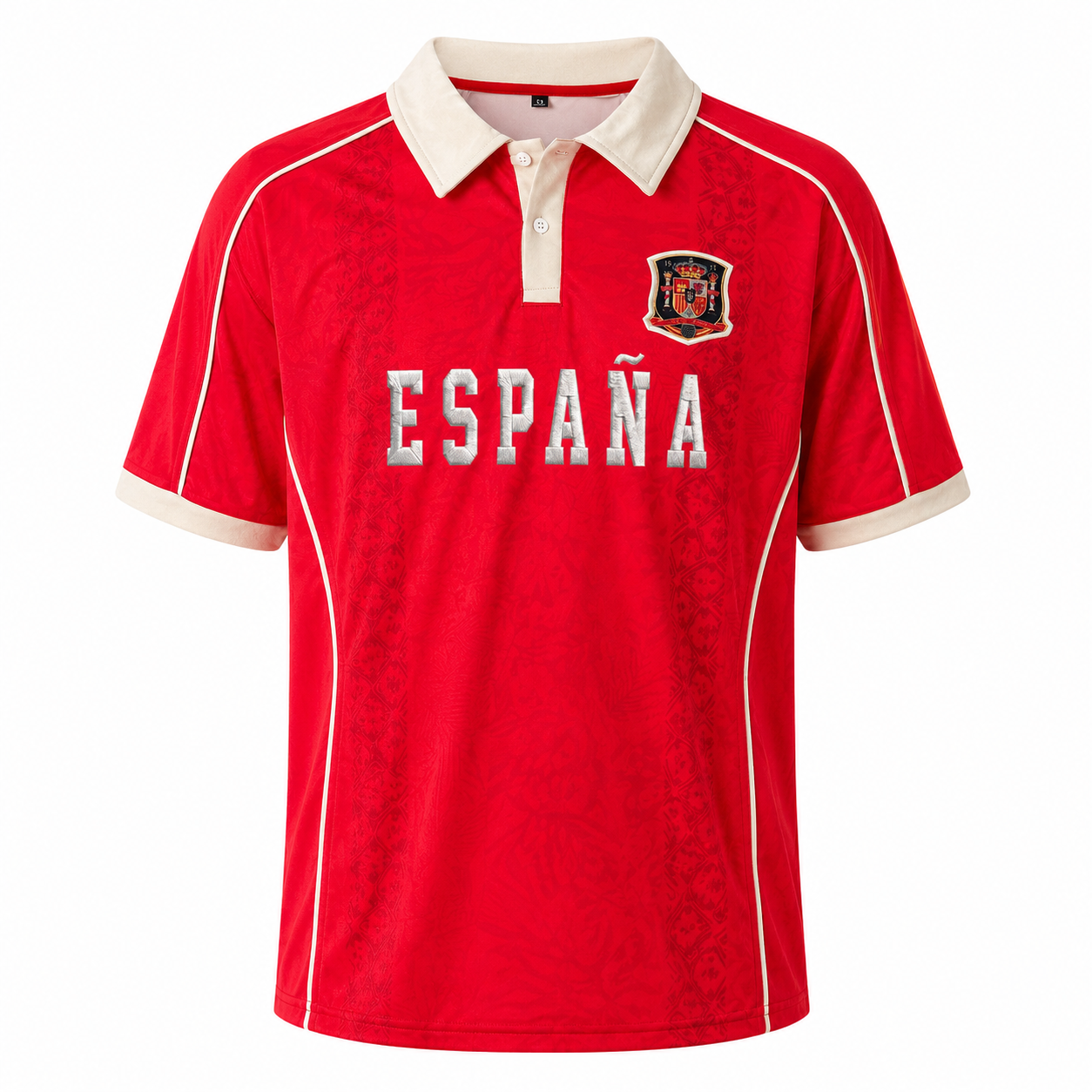 España Red Football Polo