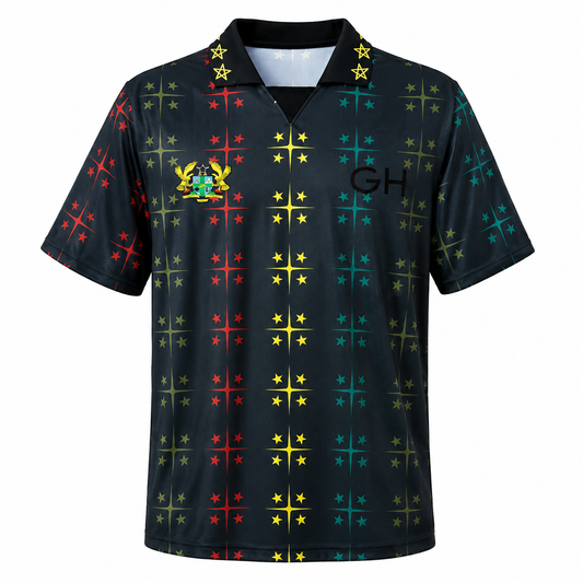 Ghana Heritage Football 2026 Black Jersey - Offside NY